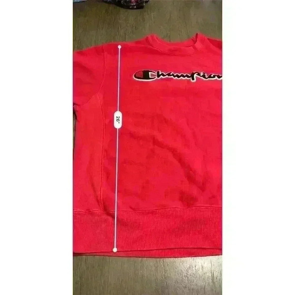 Vintage Champion Women’s Large Red Reverse Weave Sweatshirt Pullover - Picture 10 of 11